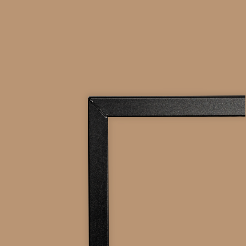 Frame Leonardo - Portant à vêtements noir mat avec socle en marbre-optique