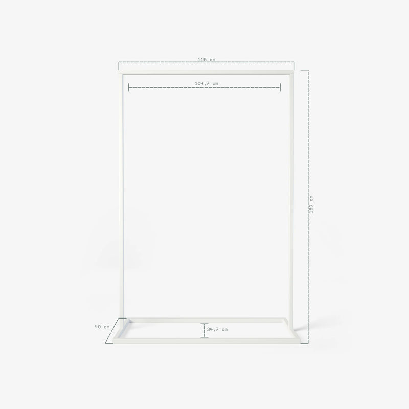 frame georgia DÉFECTUEUX - portant minimaliste blanc mat avec socle carré